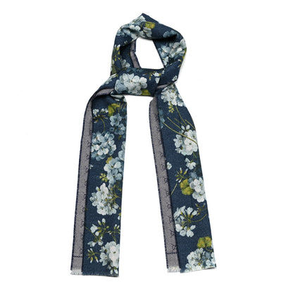 Gucci Wool Jacquard GG Monogram Miniorophin Scarf Midnight Blue Sky Blue 1 of 4