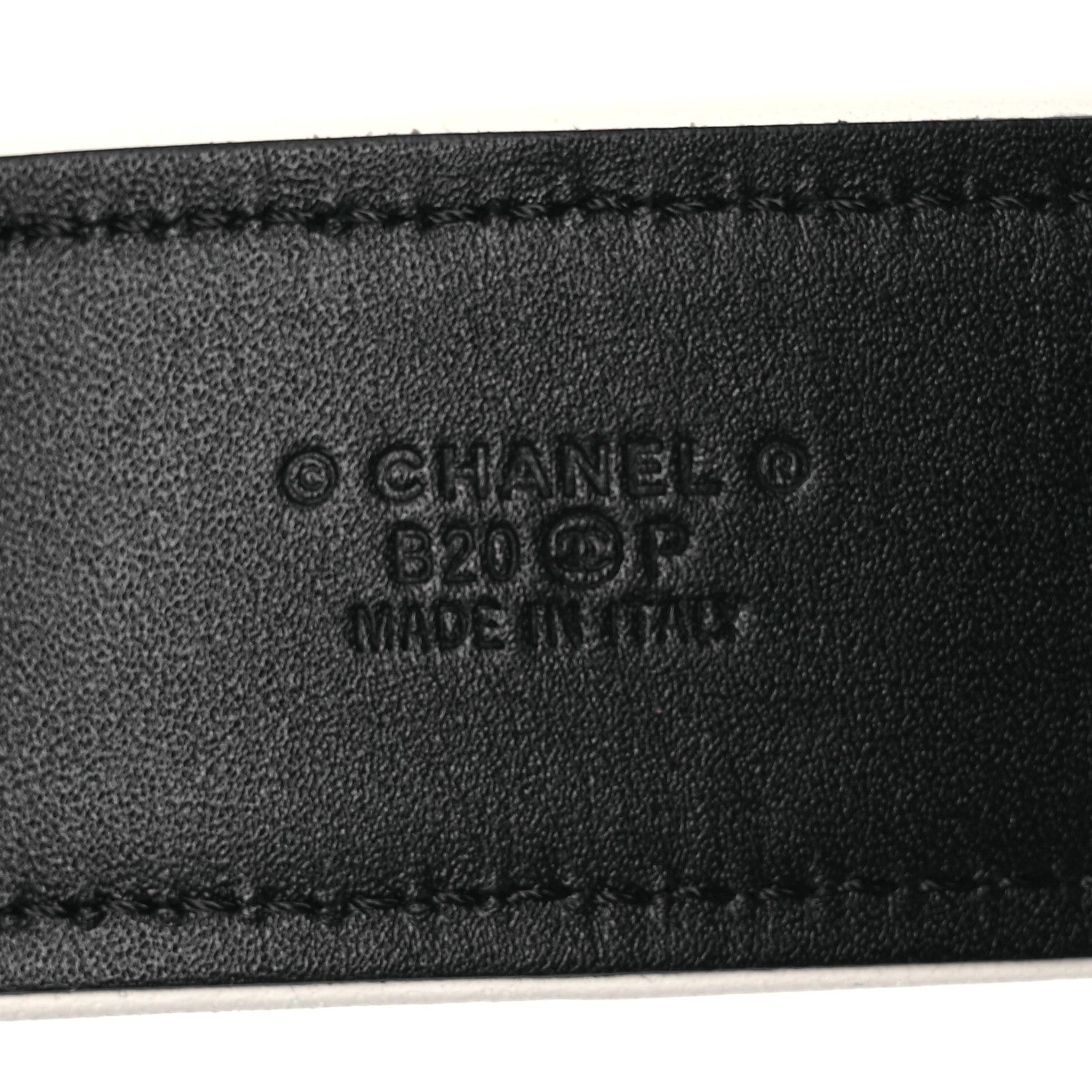 Chanel Denim Quilted CC Belt  85 34 Blue White 5 of 9