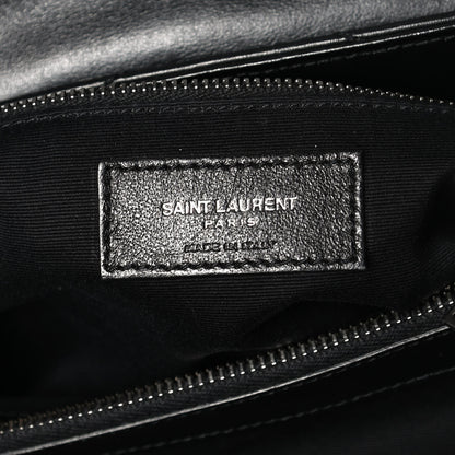 Saint Laurent Calfskin Y Quilted Monogram Medium Loulou Chain Satchel Black 7 of 12