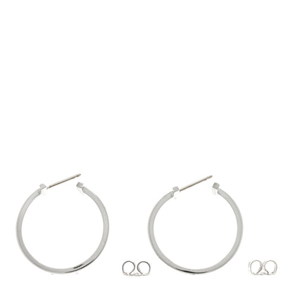 Tiffany Sterling Silver Small T Wire Hoop Earrings 3 of 4