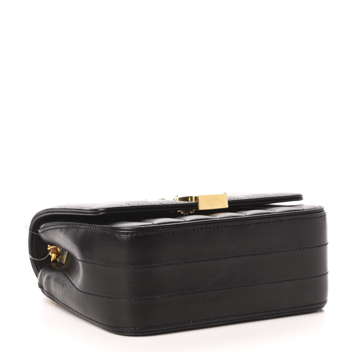 Saint Laurent Lambskin Matelasse Monogram Small Vicky Chain Bag Black 4 of 11