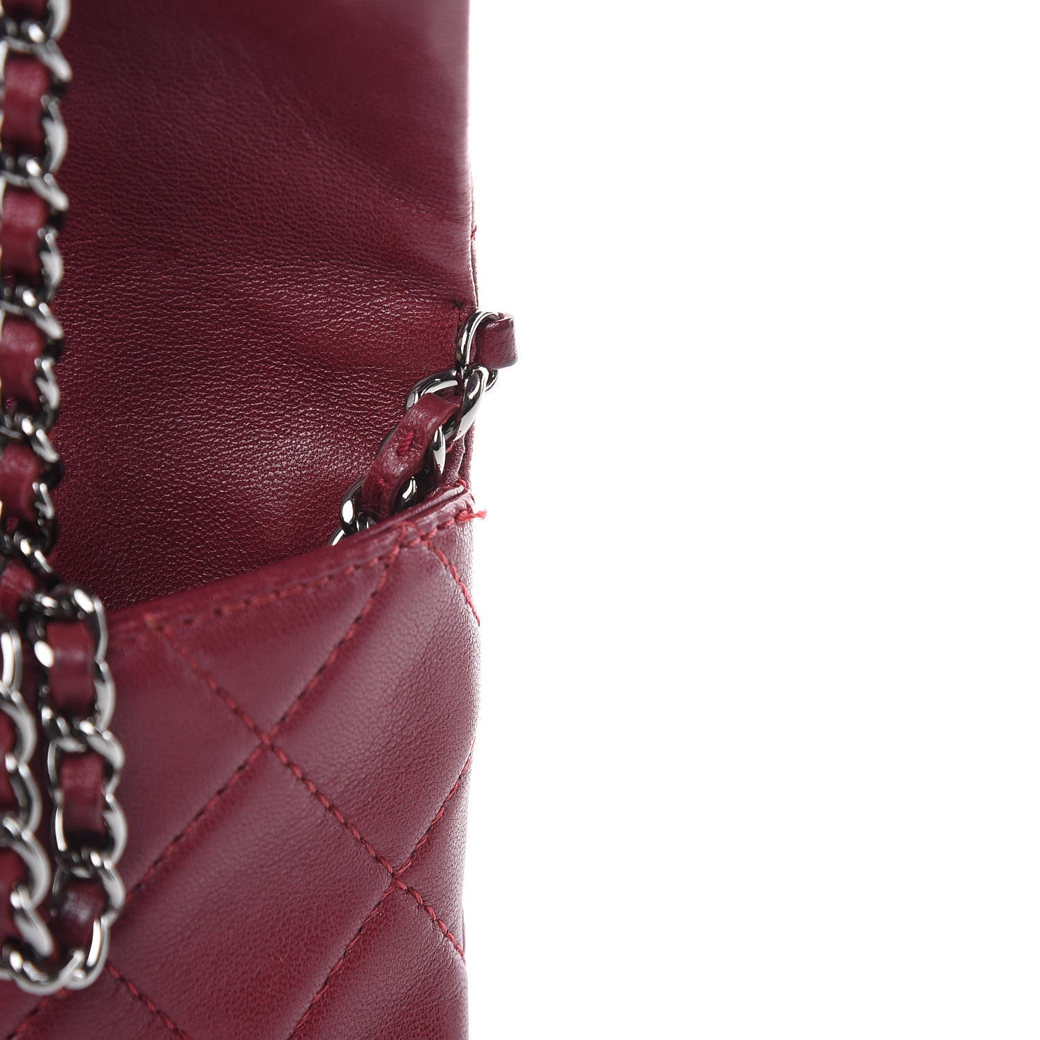 Chanel Lambskin Quilted Mini Mineral Nights Flap Crossbody Bag Dark Red 13 of 18