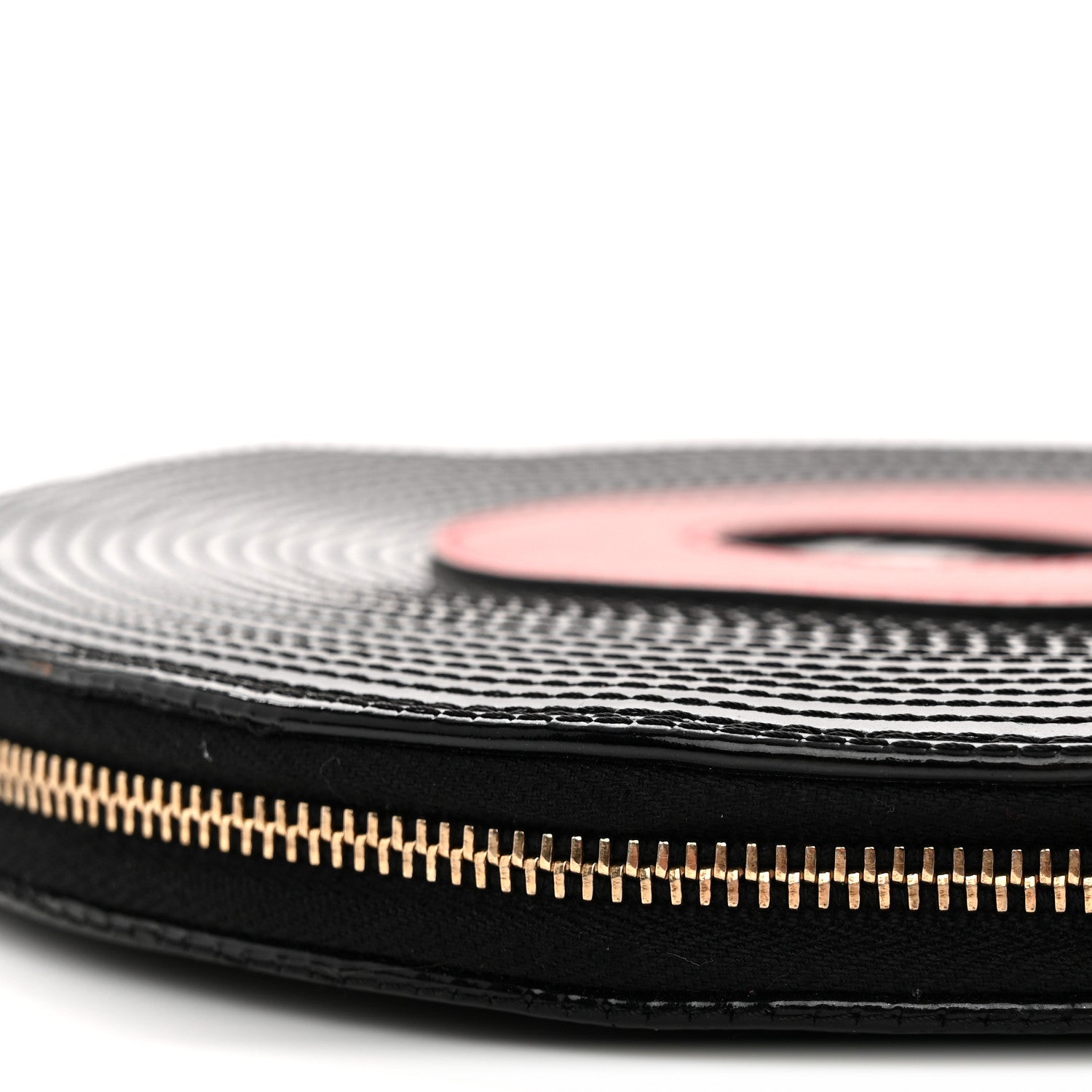 Chanel Patent Vinyl Record Clutch Black 9 of 10