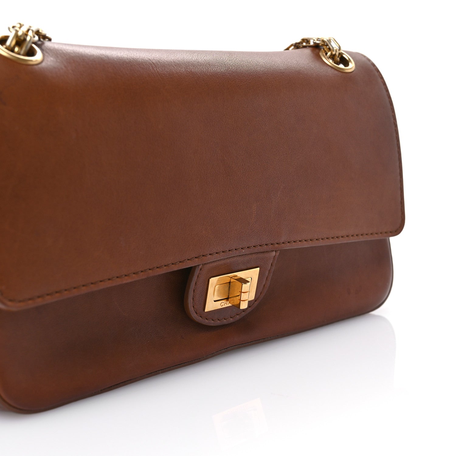 Chanel Calfskin Nude 2.55 Medals Reissue 225 Flap Camel 11 of 12