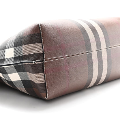 Burberry E-Canvas Check Medium Soft TB Tote Dark Birch Brown 8 of 9
