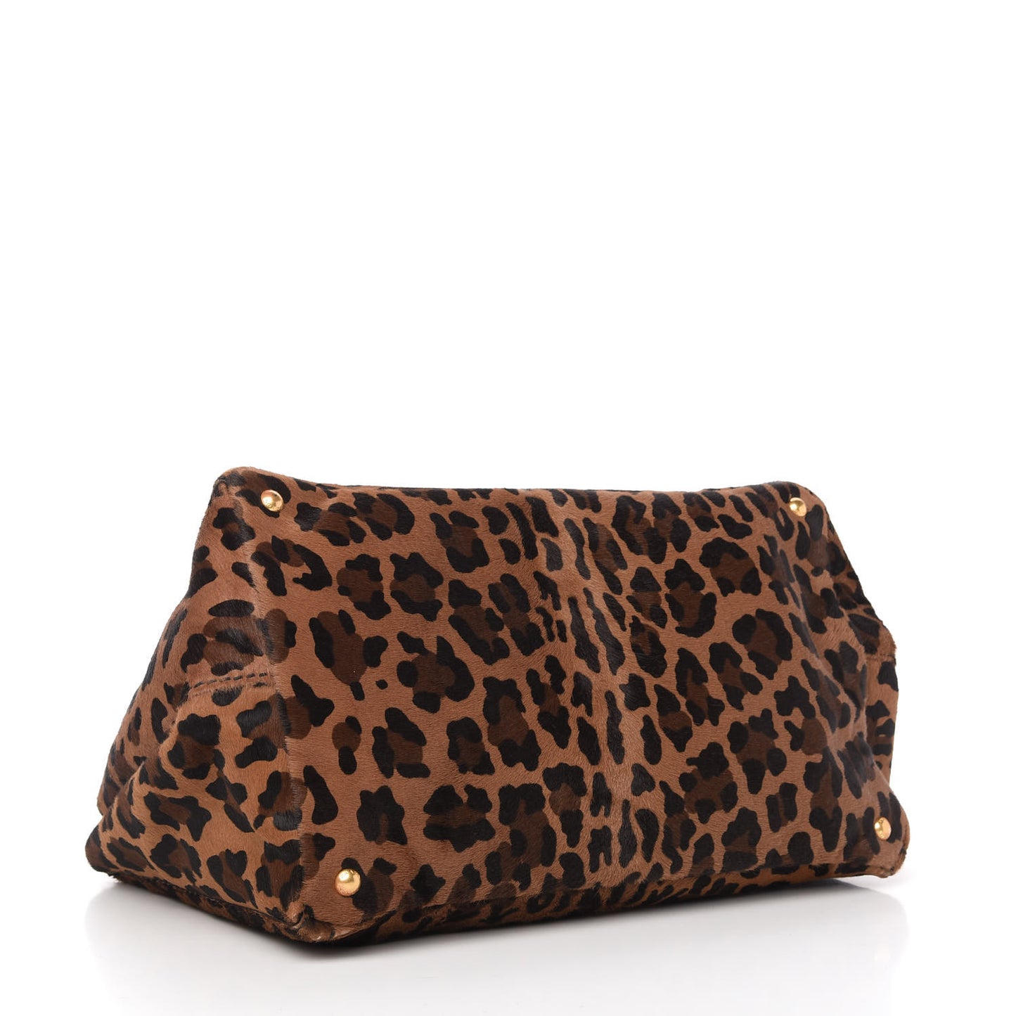 Calf Hair Leopard Print Satchel