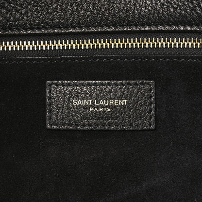 Saint Laurent Grained Deerskin Bea Tote Black 6 of 9