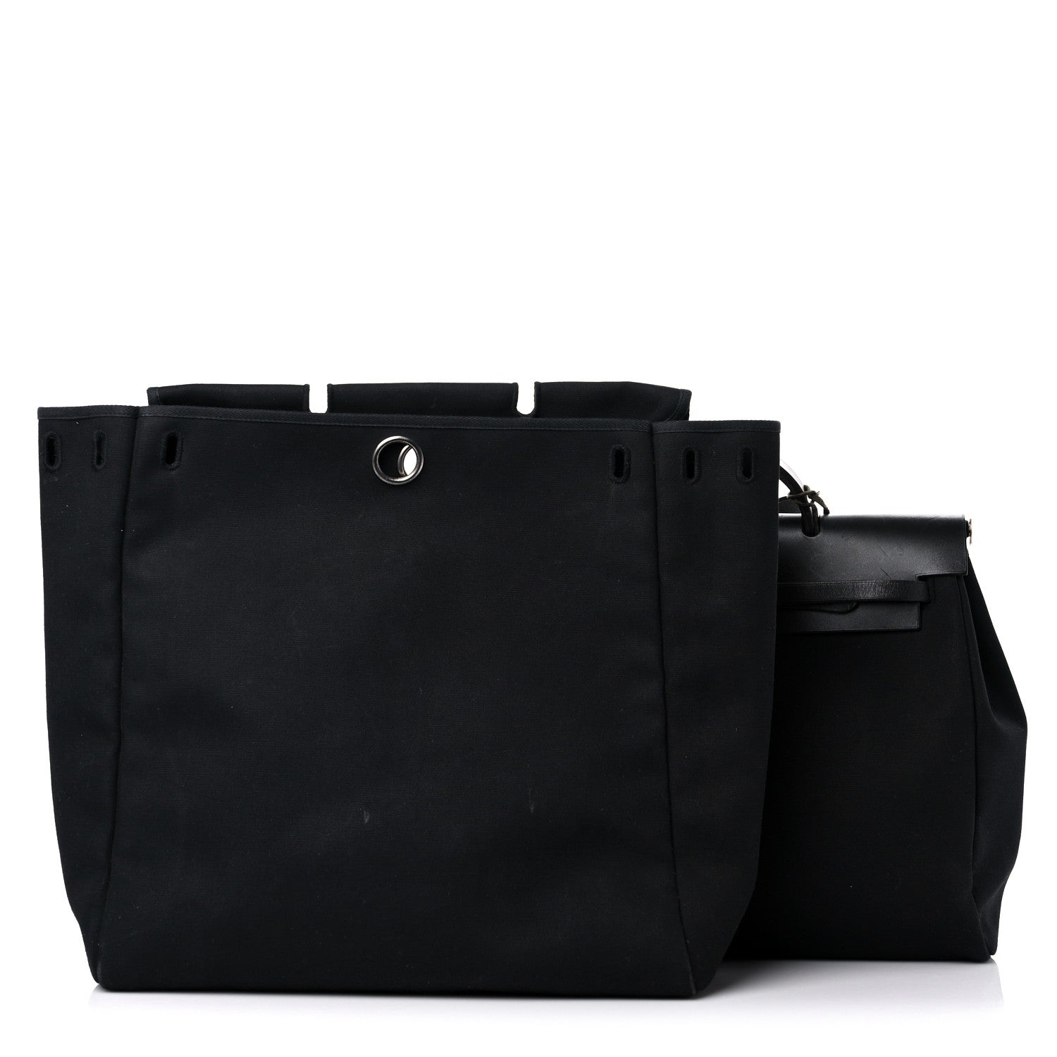 Hermes Toile Vache Calfskin Herbag 39 MM Black 2 of 28