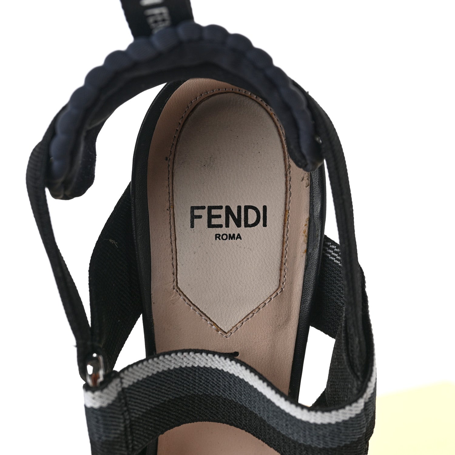 Fendi PVC Vitello FF Colibri 85mm Slingback Pumps 38.5 Transparent Black 7 of 11