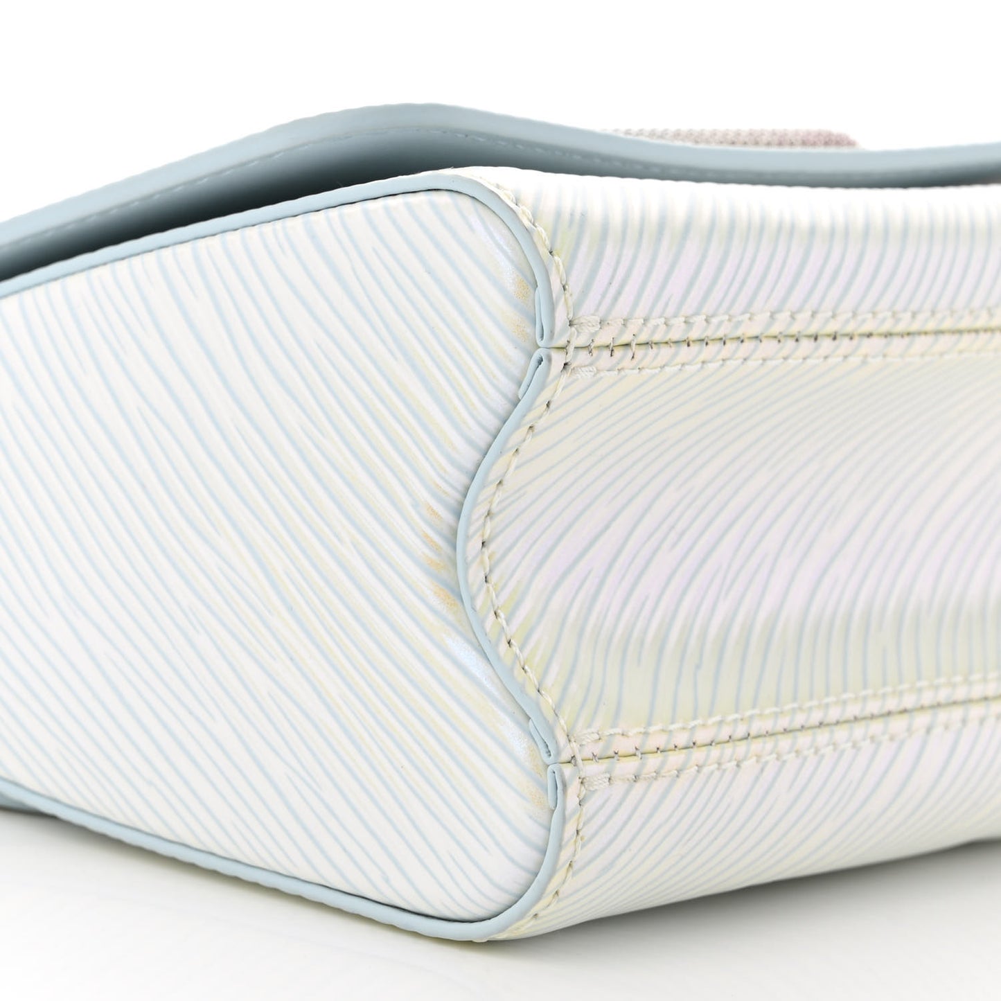 Epi Milky Way Twist Braided Chain Shoulder Bag Icy Blue