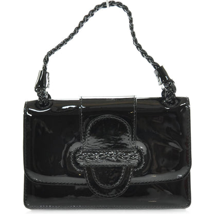 Valentino Garavani Patent Histoire Shoulder Bag Black 1 of 9