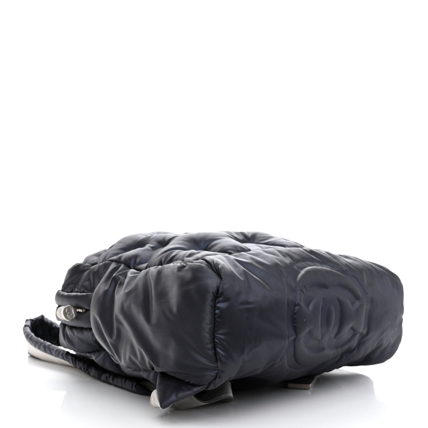 Nylon Embossed Small Doudoune Backpack Navy