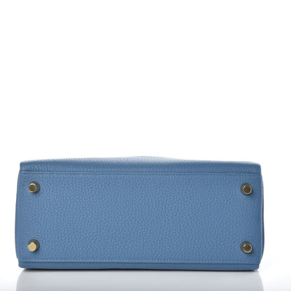 Hermes Togo Kelly Retourne 25 Azur 6 of 31