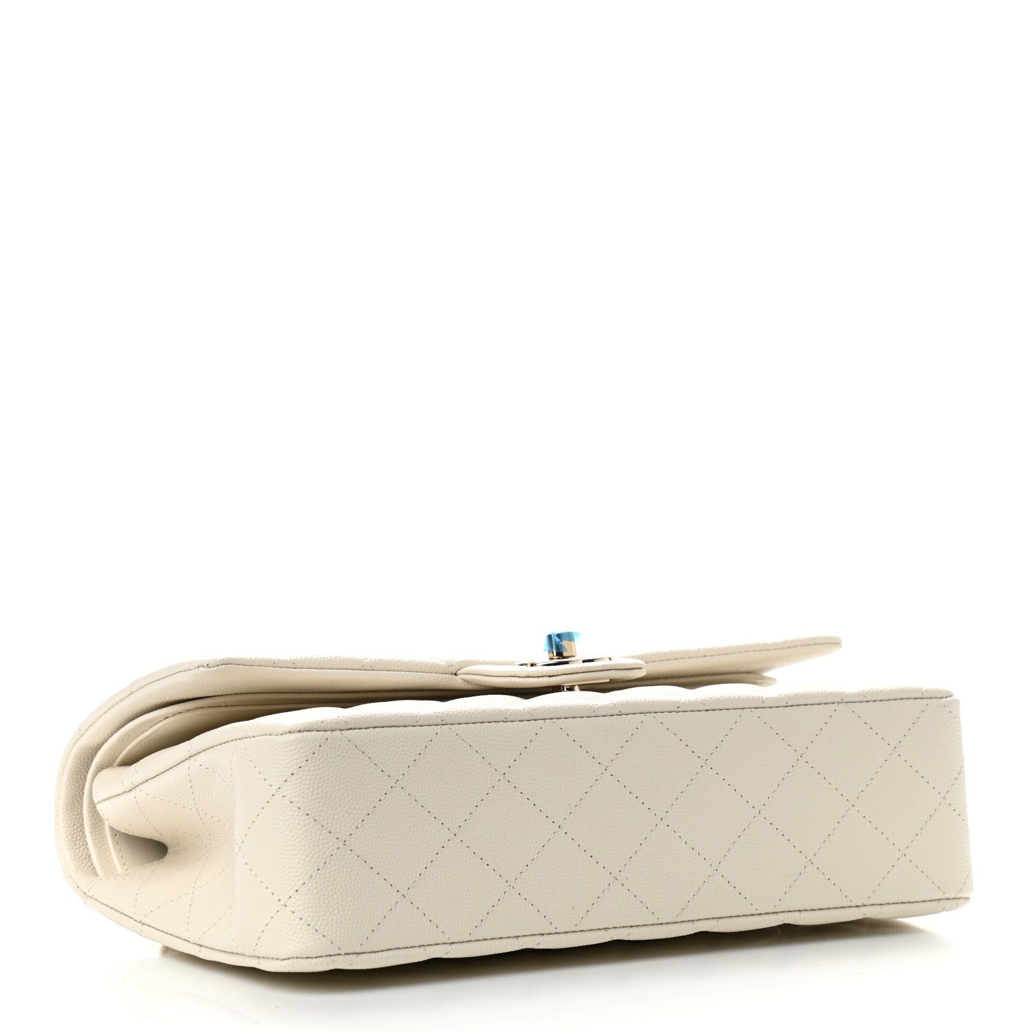 Chanel Caviar Quilted Medium Double Flap White 4 of 11