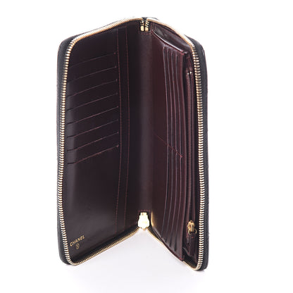 Chanel Caviar Quilted Large Zip Around Organizer Wallet Black 4 of 7