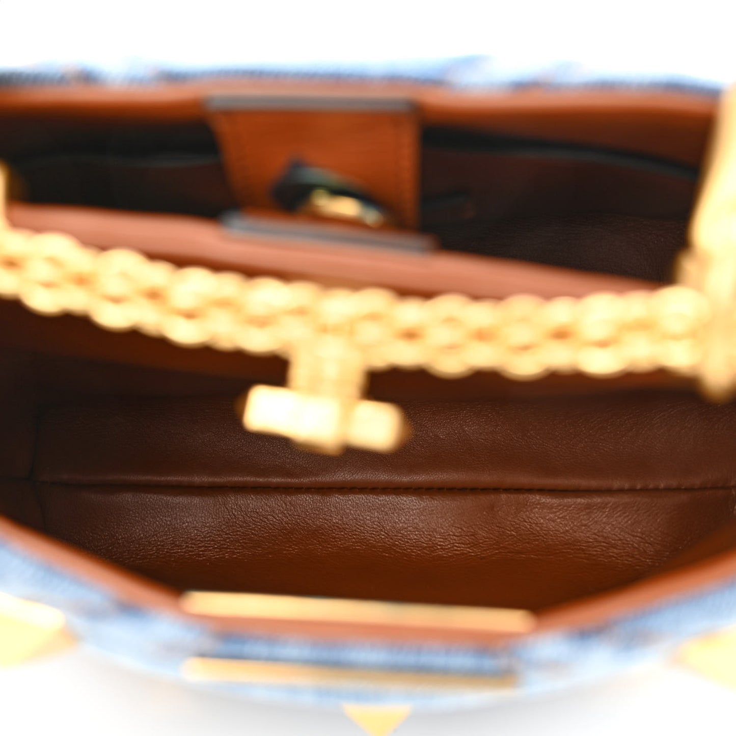 Denim Small Roman Stud The Handle Bag Light Denim Selleria