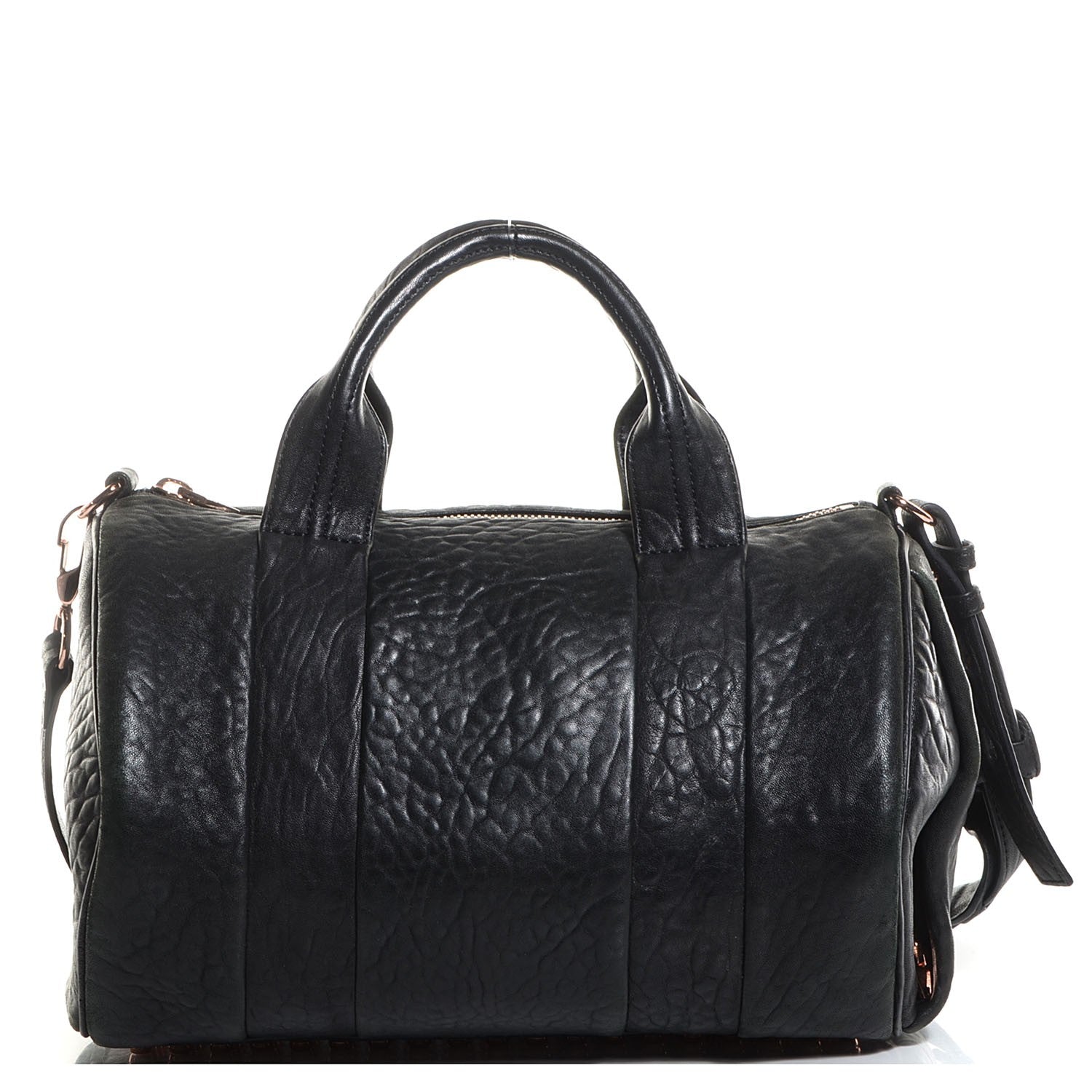 Alexander Wang Pebbled Lambskin Rocco Black Rose Gold Hardware 1 of 8