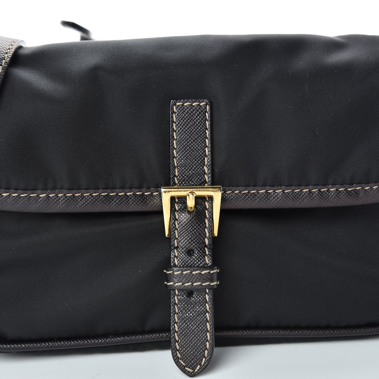 Tessuto Nylon Saffiano Small Crossbody Bag Black