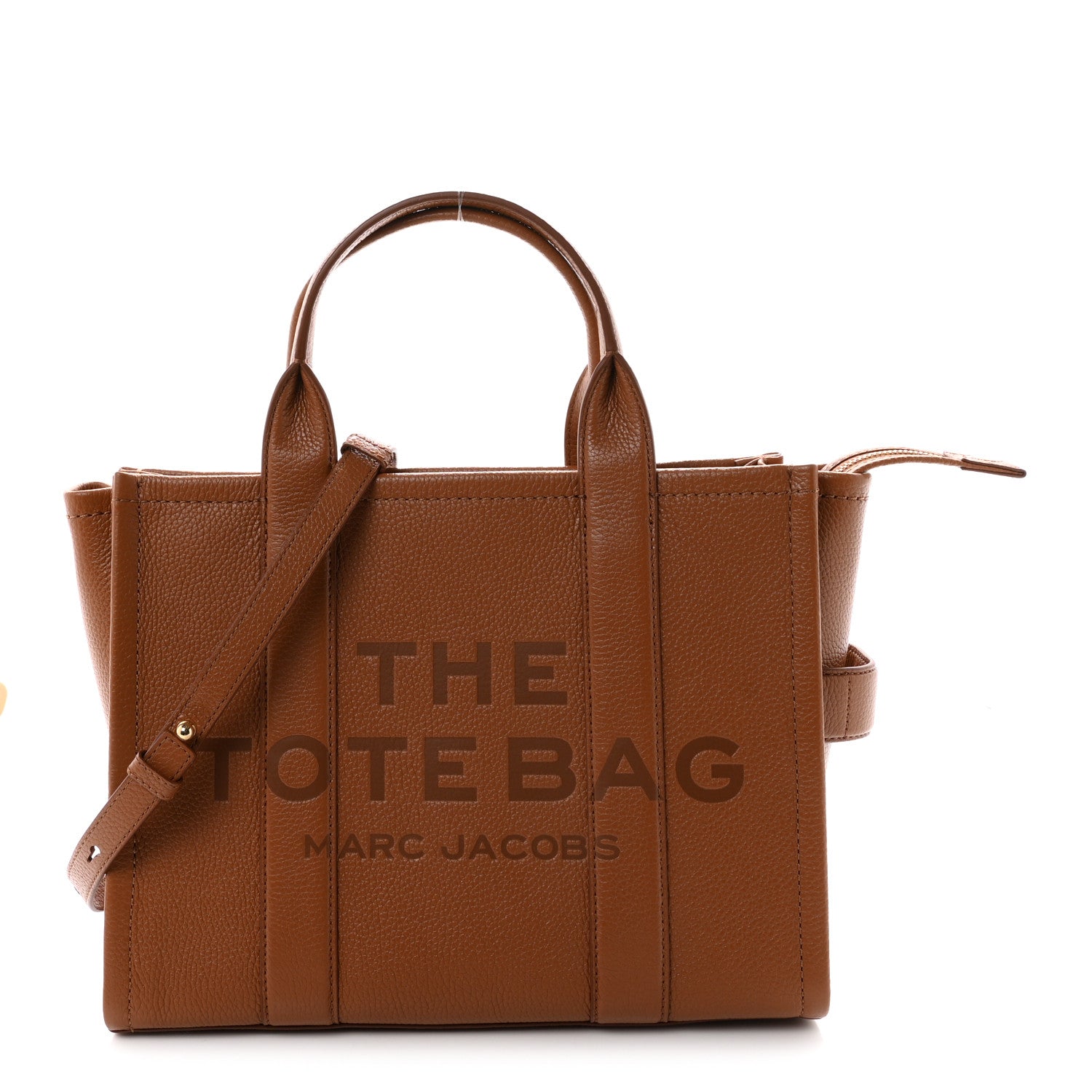 Marc Jacobs Grained Calfskin Medium The Tote Bag Argan Oil 1 of 10