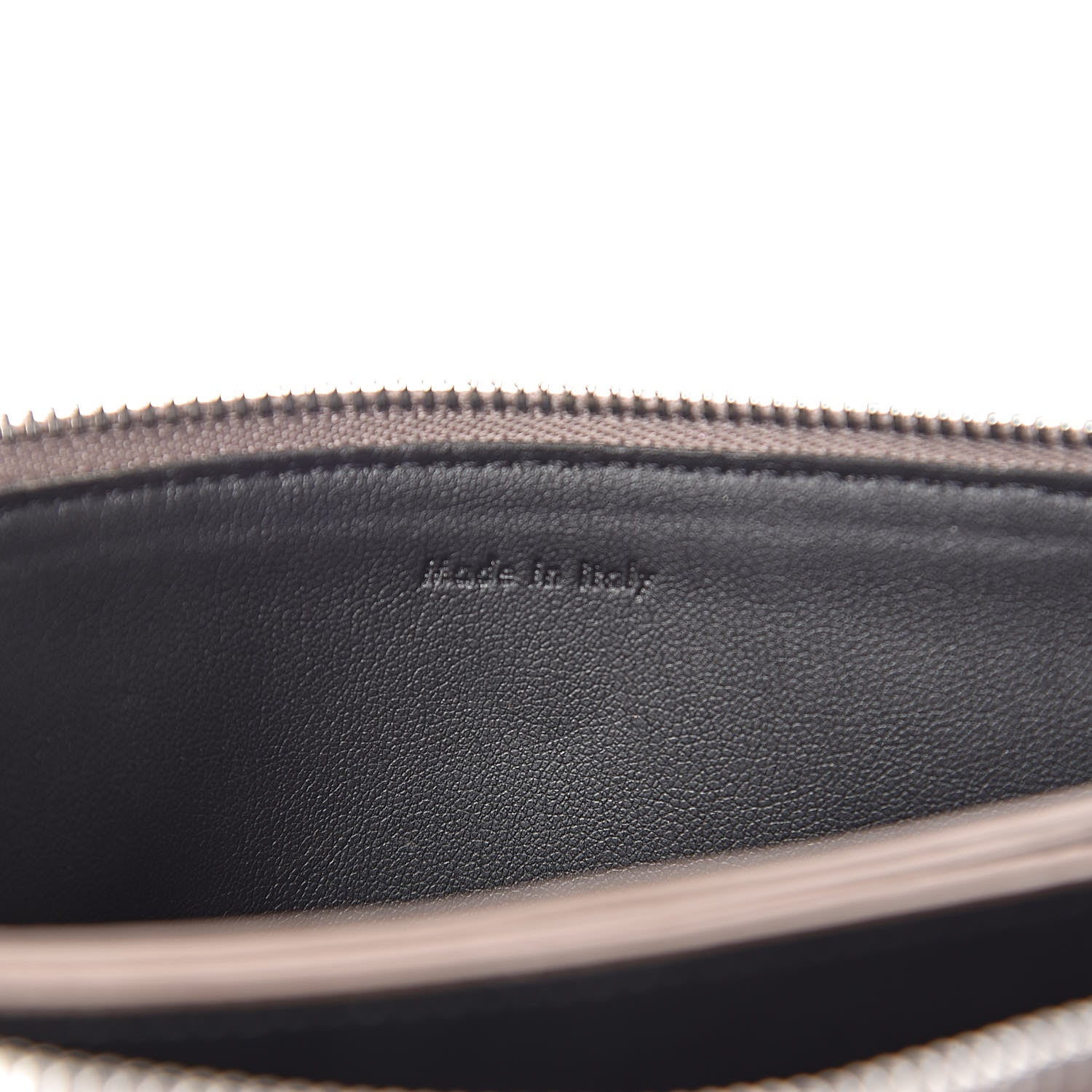 Celine Shiny Grained Calfskin Solo Trio Cosmetic Pouch Taupe 6 of 9