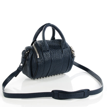 Alexander Wang Pebbled Lambskin Mini Rockie Navy 3 of 8