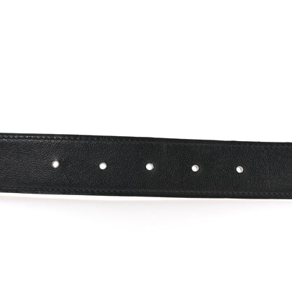 Hermes Box Togo 32mm Guilloche H Belt 85 Black Gold 4 of 5