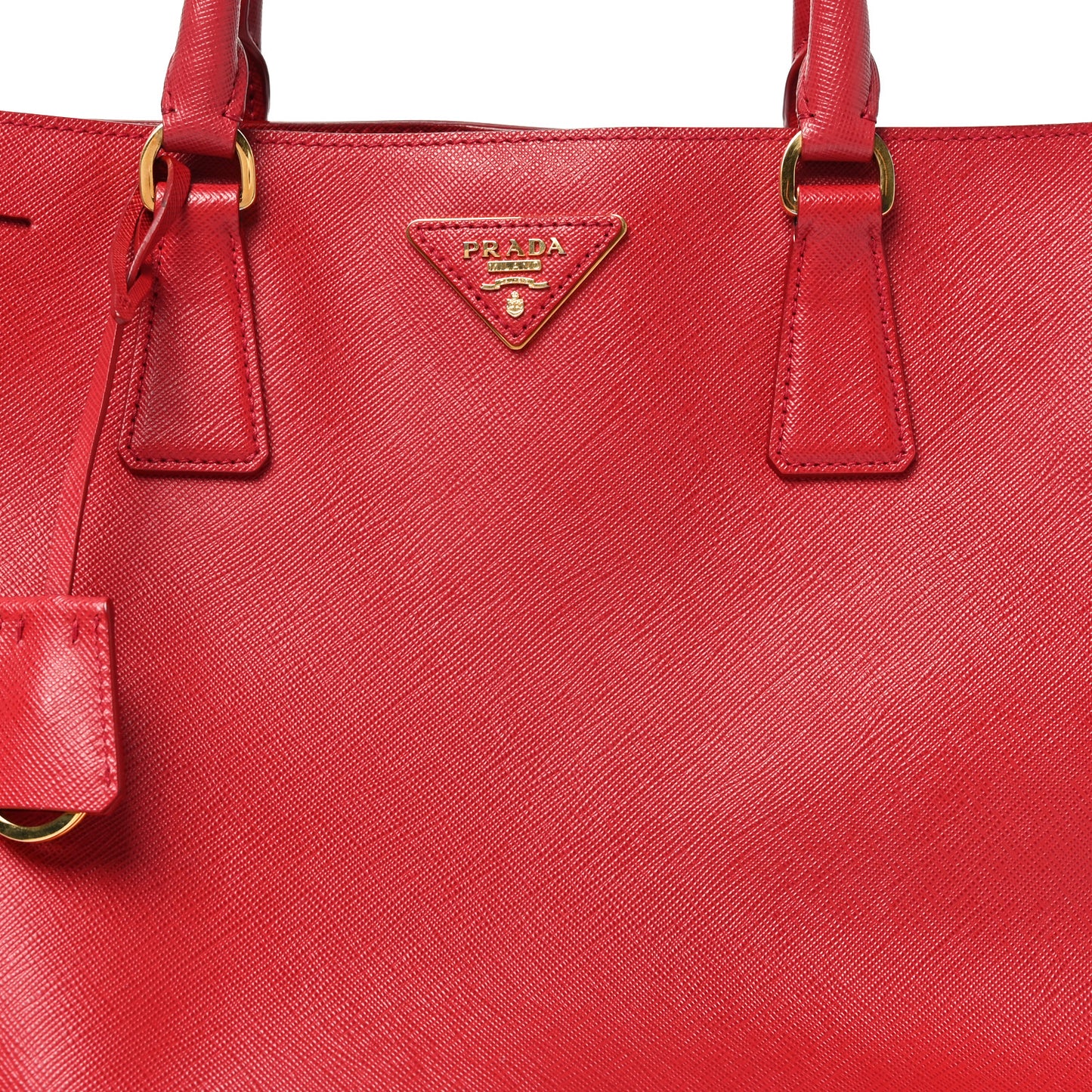 Saffiano Lux Large Galleria Double Zip Tote Fuoco