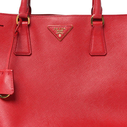Prada Saffiano Lux Large Galleria Double Zip Tote Fuoco 7 of 9