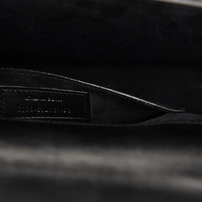 Saint Laurent Smooth Calfskin Medium Monogram Sunset Satchel Black 11 of 12