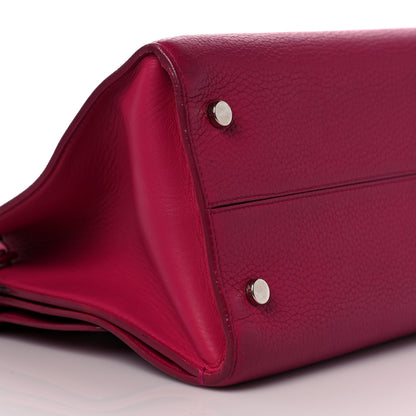 Christian Dior Bullcalf Medium Diorever Flap Fuschia 8 of 15