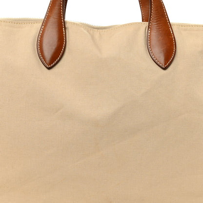 Hermes Natural Barenia Canvas Victoria Travel Briefcase Fauve 6 of 10