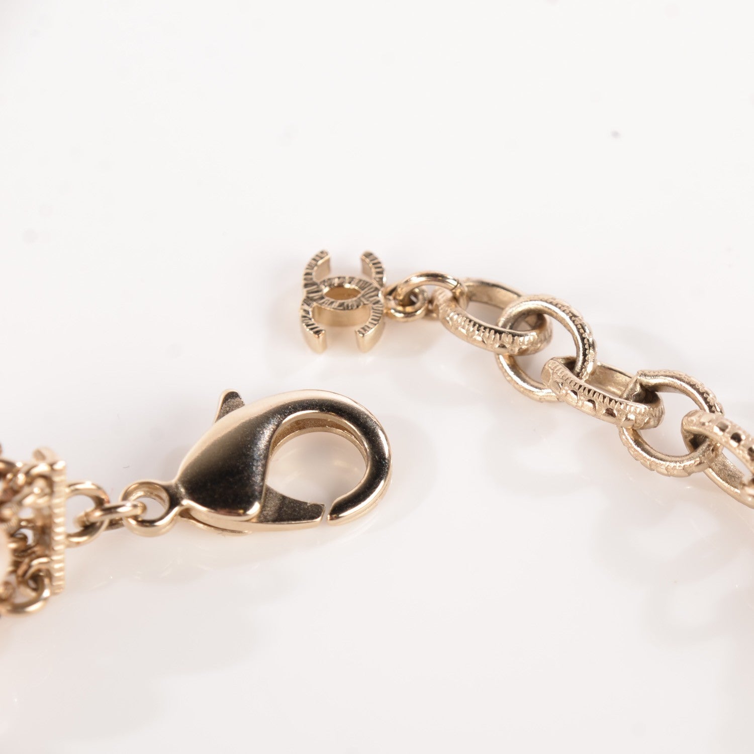 Chanel Pearl Multi Strand Long CC Necklace Gold 5 of 7