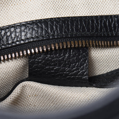 Gucci Grained Calfskin Logo Messenger Bag Black 10 of 12