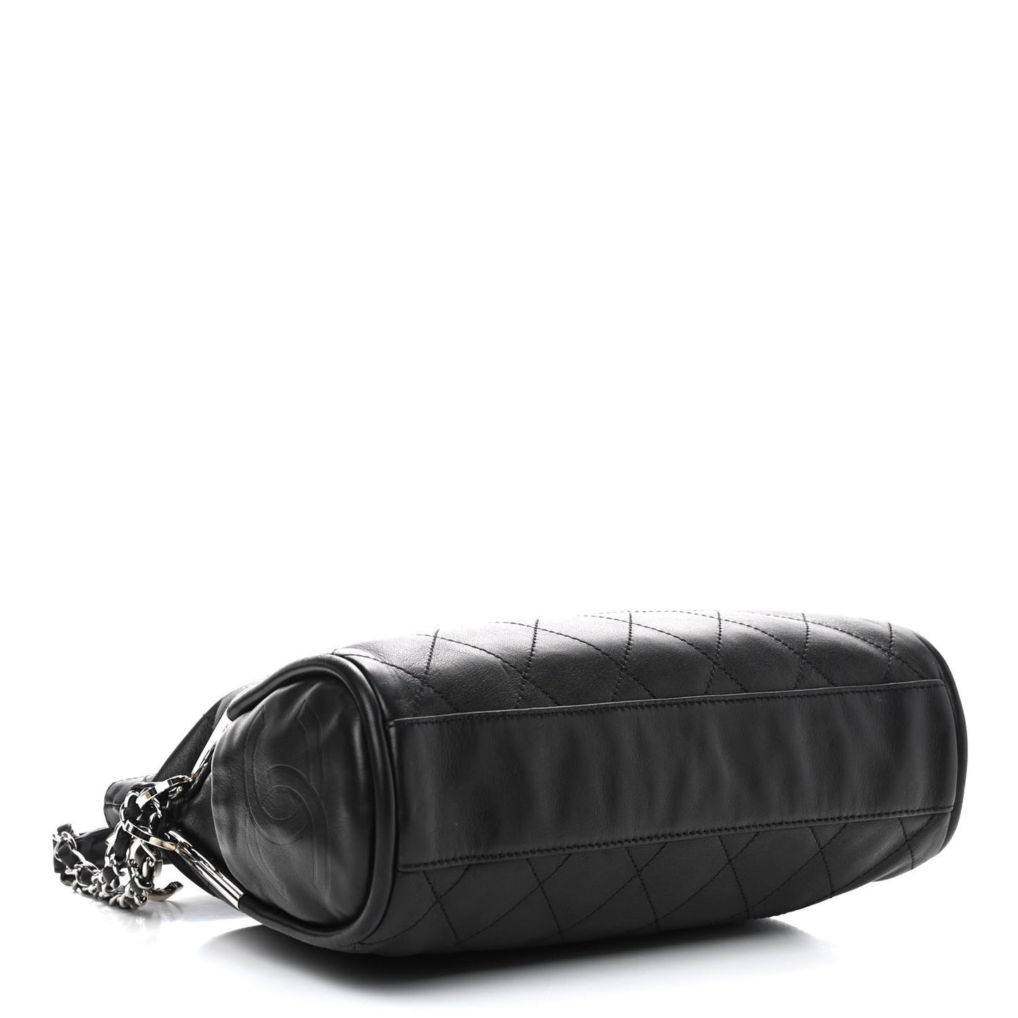 Lambskin Stitched Medium Ultimate Soft Tote Black