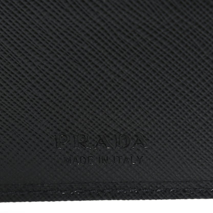 Prada Saffiano Money Clip Bi-Fold Wallet Black 6 of 7