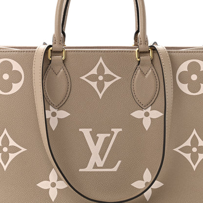 Louis Vuitton Empreinte Monogram Giant Onthego MM Tourterelle Creme 7 of 10