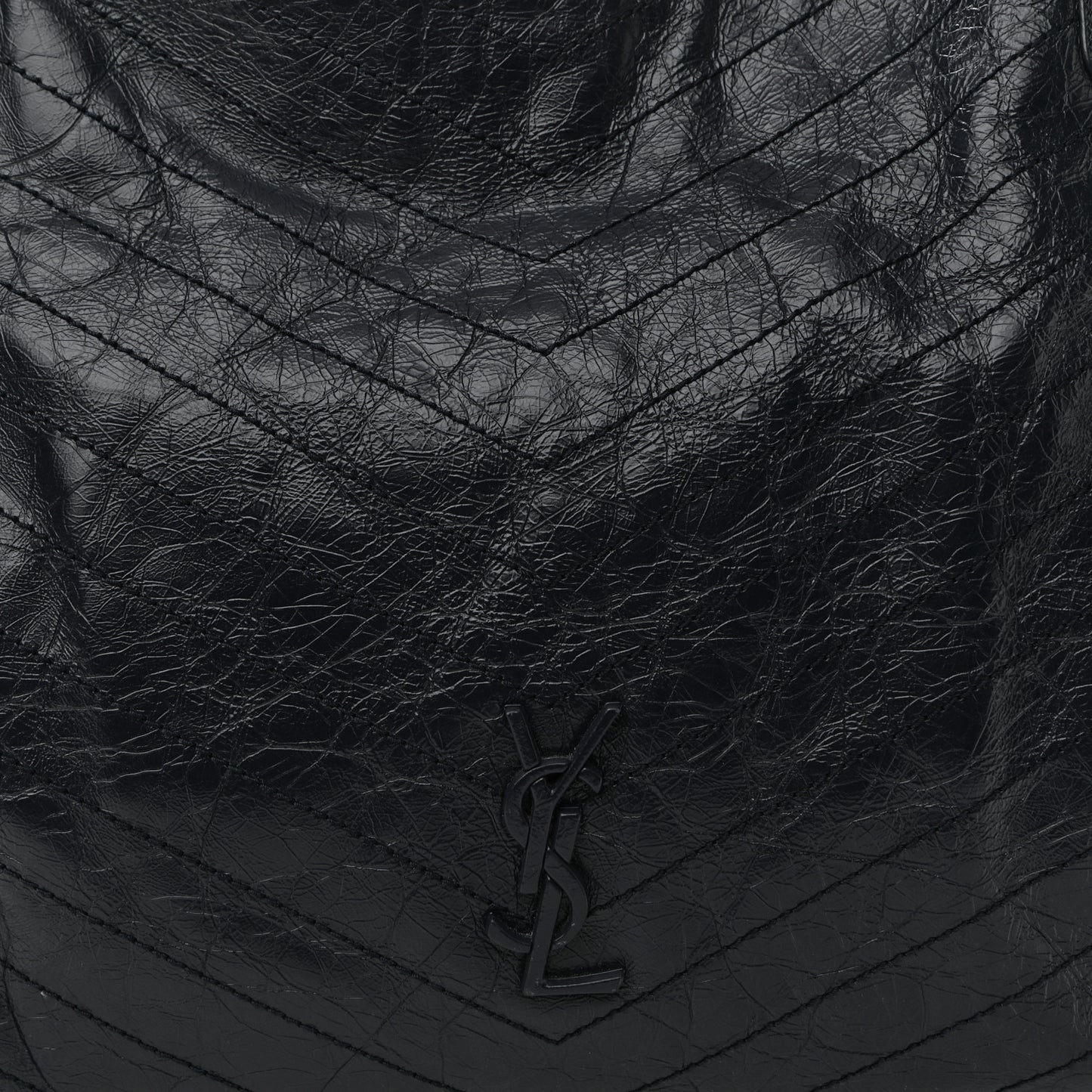 Crinkled Calfskin Matelasse Monogram Niki Shoulder Bag Deep Marine