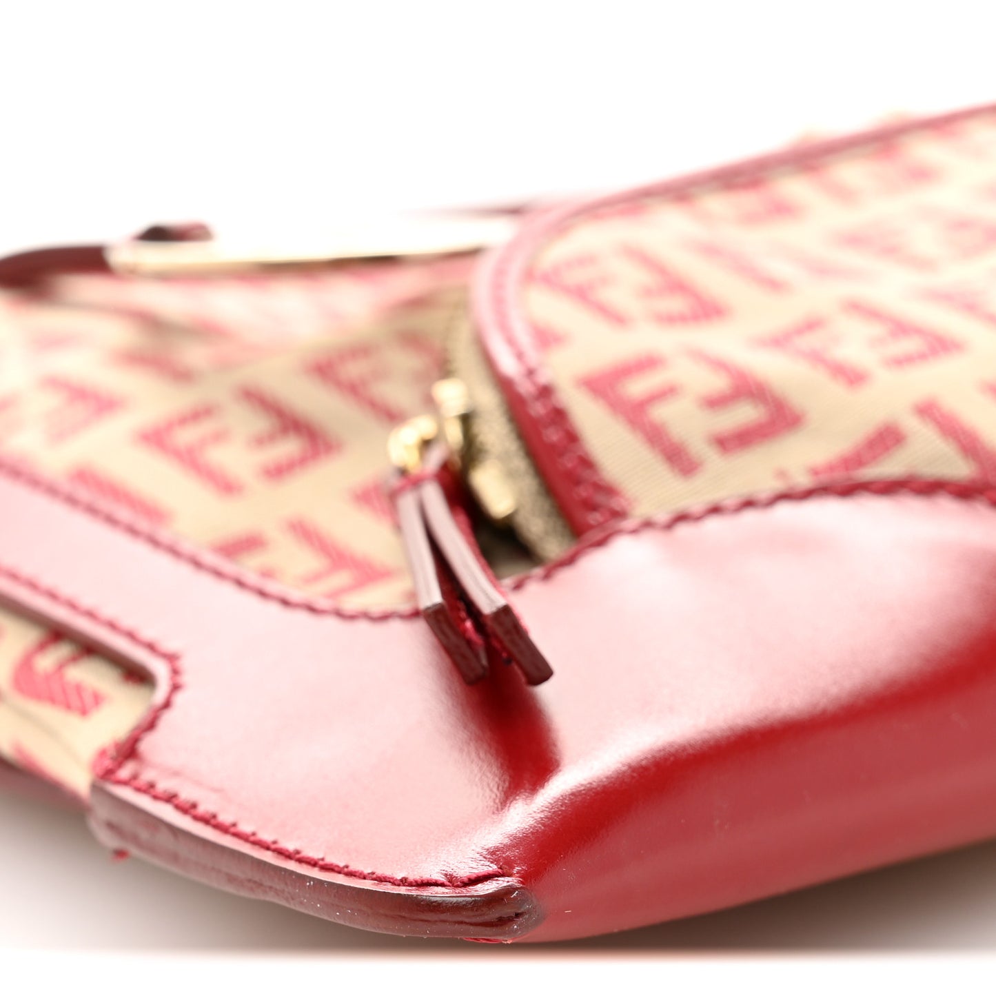 Zucchino Cuoio Small Chef Pocket Shoulder Bag Mogano Panna Rosso
