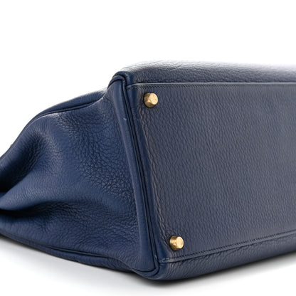 Hermes Taurillon Clemence Kelly Retourne 40 Bleu De Malte 9 of 12