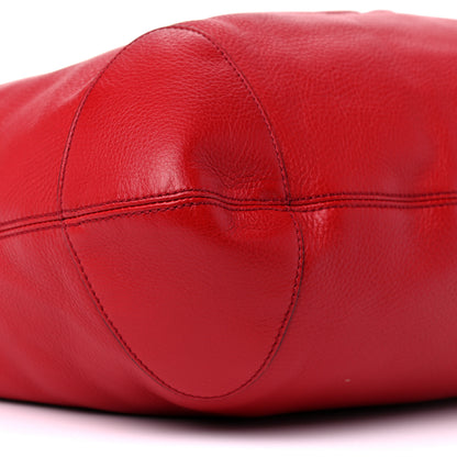Gucci Pebbled Calfskin Medium Soho Chain Hobo Red 8 of 10