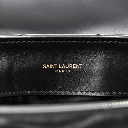 Saint Laurent Calfskin Y Quilted Monogram Small Loulou Chain Satchel Black 6 of 12