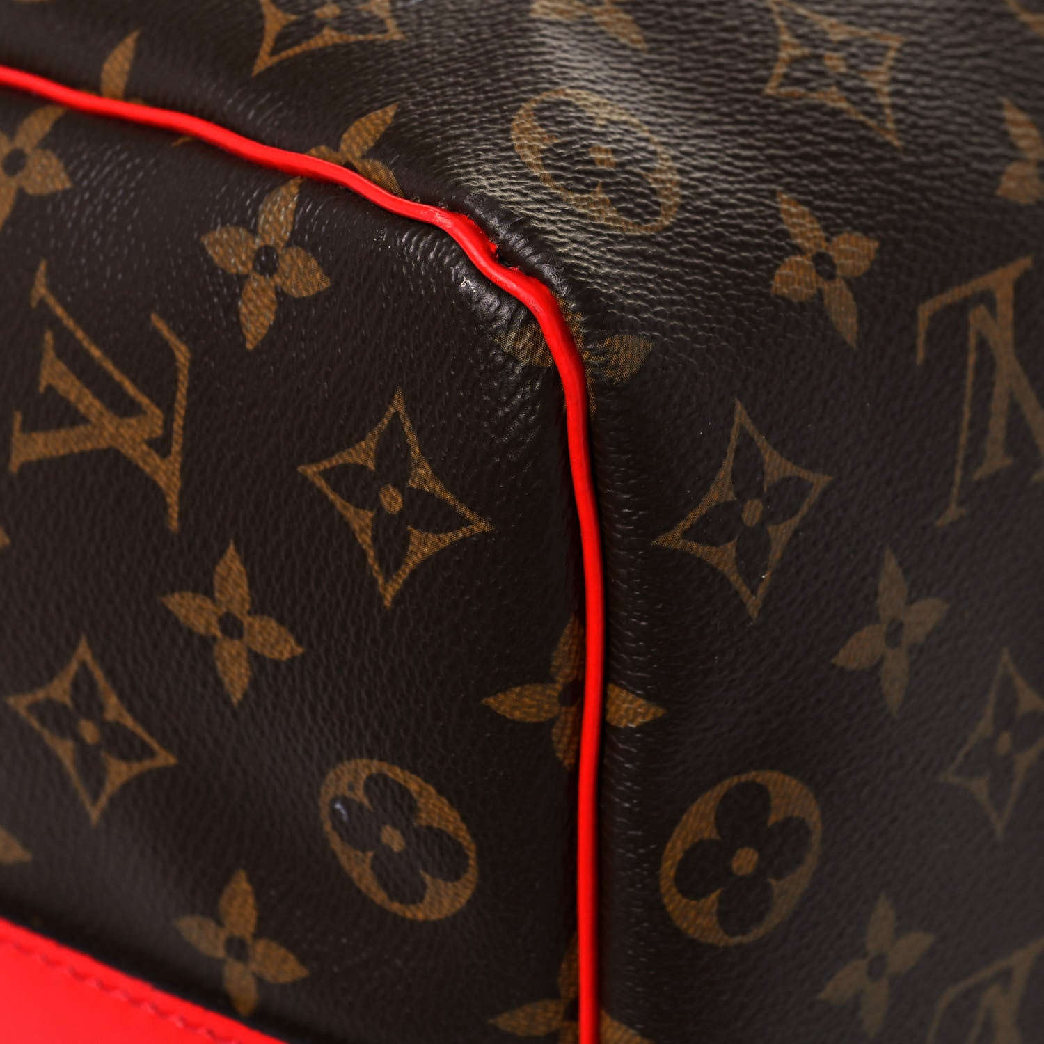 Louis Vuitton Calfskin Monogram Keepall Bandouliere 50 Coquelicot 11 of 14