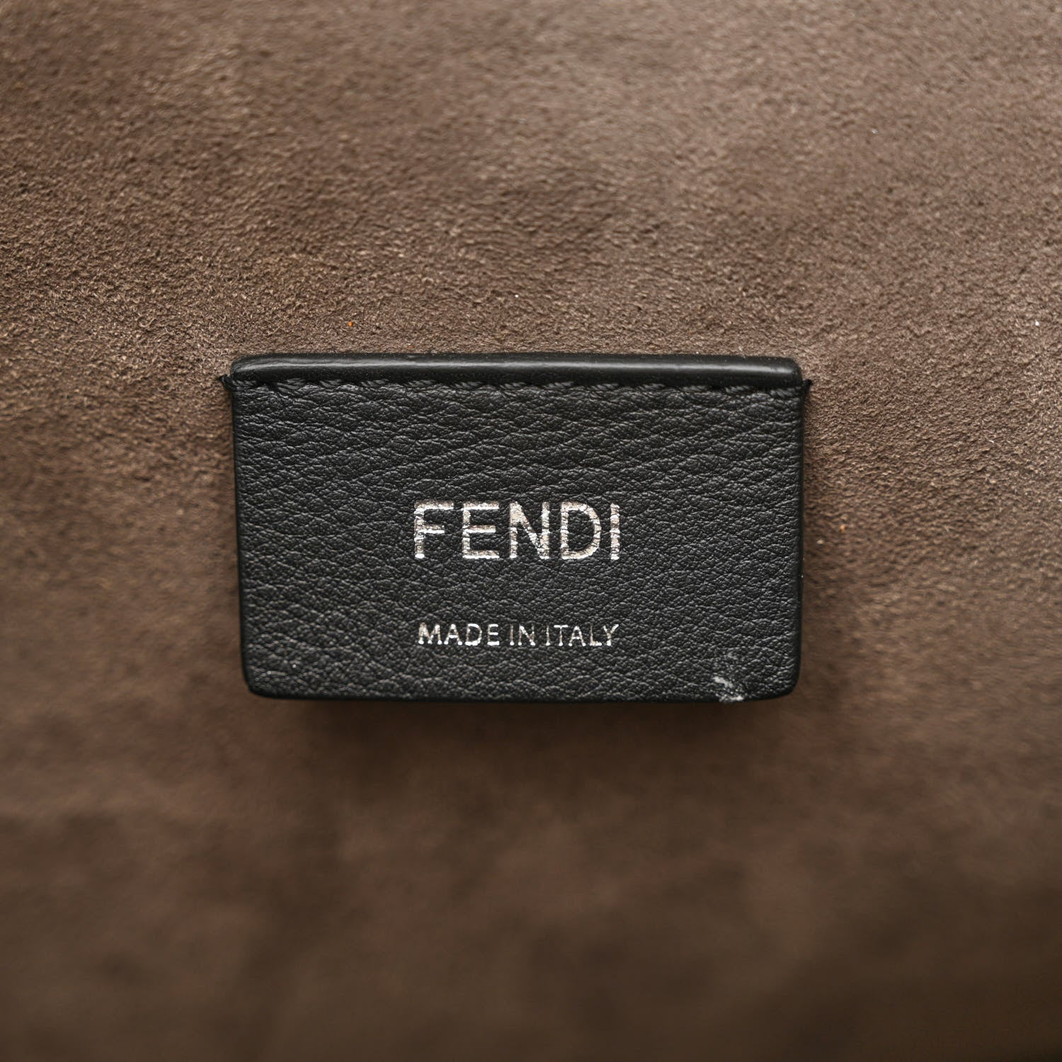 Fendi Vitello Century Wicker FF Embossed Large Runaway Shopper Tote Tobacco Black 7 of 11