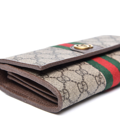 Gucci X DISNEY GG Supreme Monogram Web Three Little Pigs Ophidia Continental Wallet Beige New Acero 5 of 9