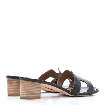 Hermes Calfskin Oasis Sandals 36 Black 4 of 18