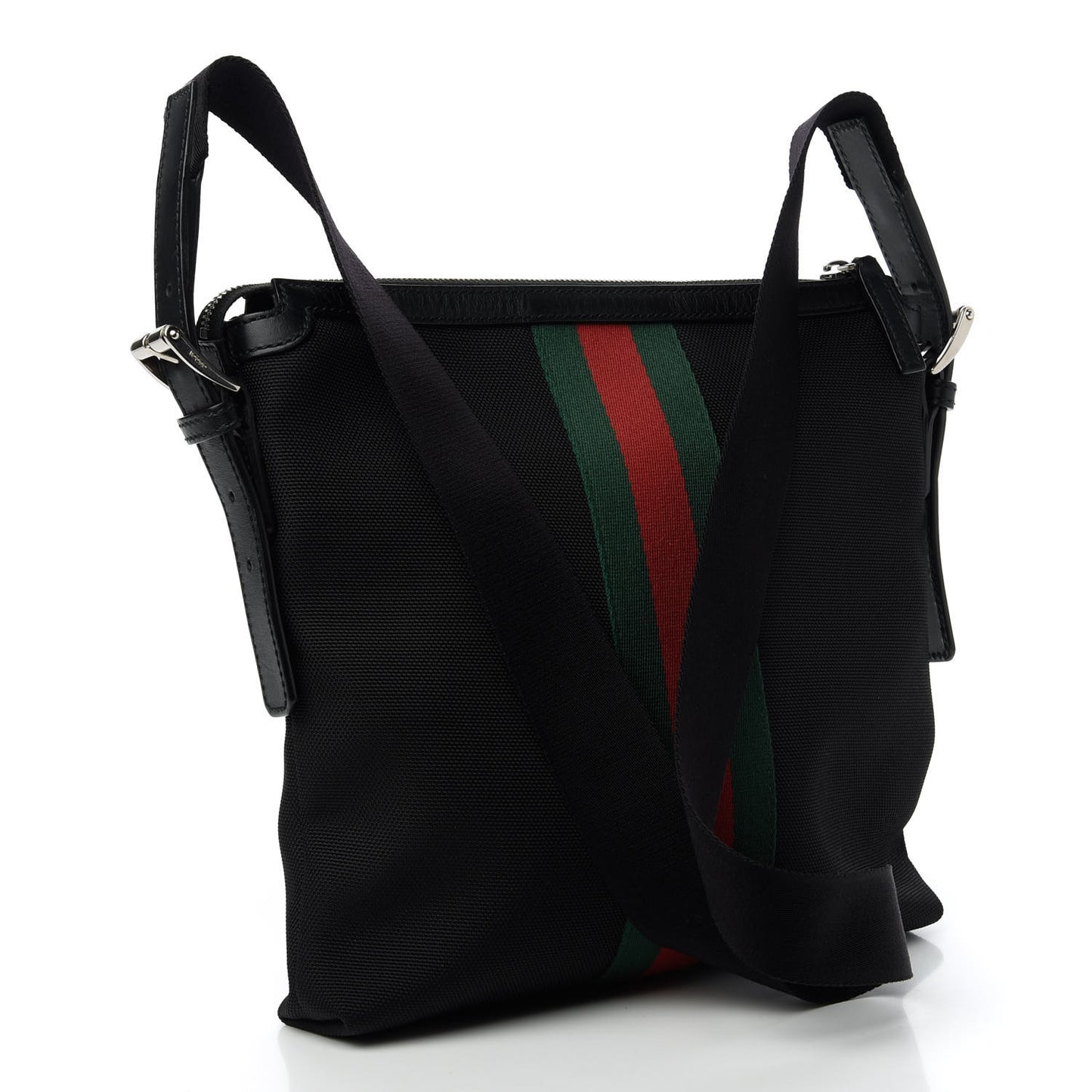 Techno Canvas Web Messenger Bag Black
