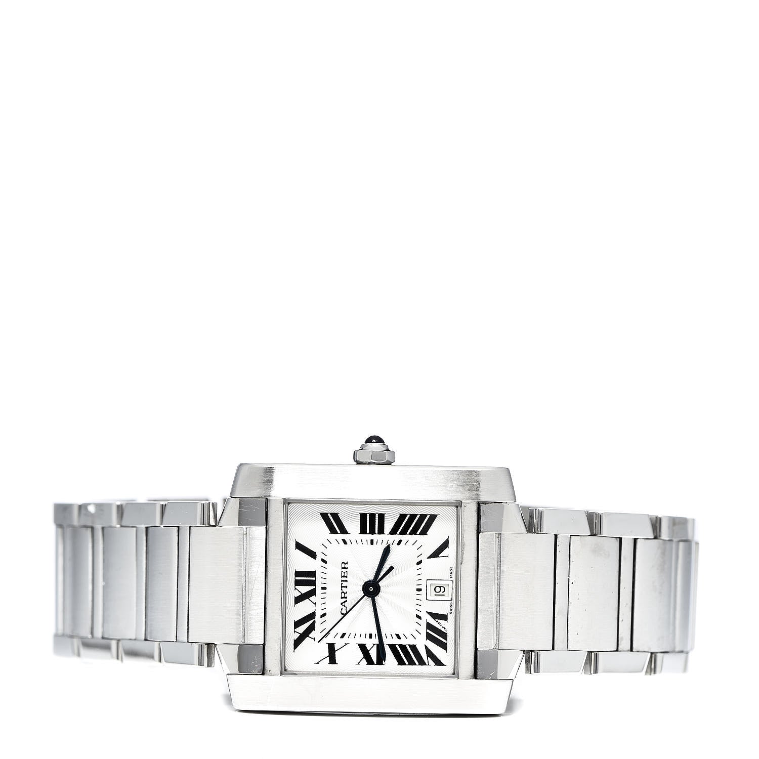 Cartier Stainless Steel 28mm Tank Francaise Automatic Watch 3 of 9