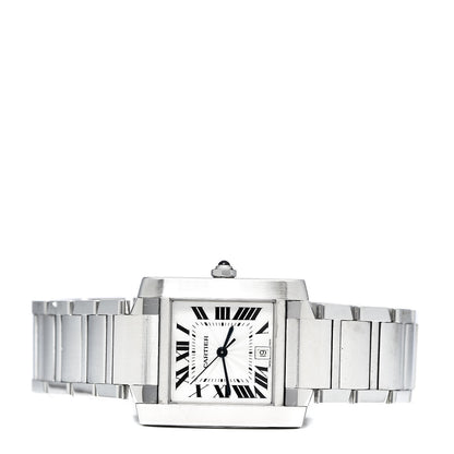 Cartier Stainless Steel 28mm Tank Francaise Automatic Watch 3 of 9