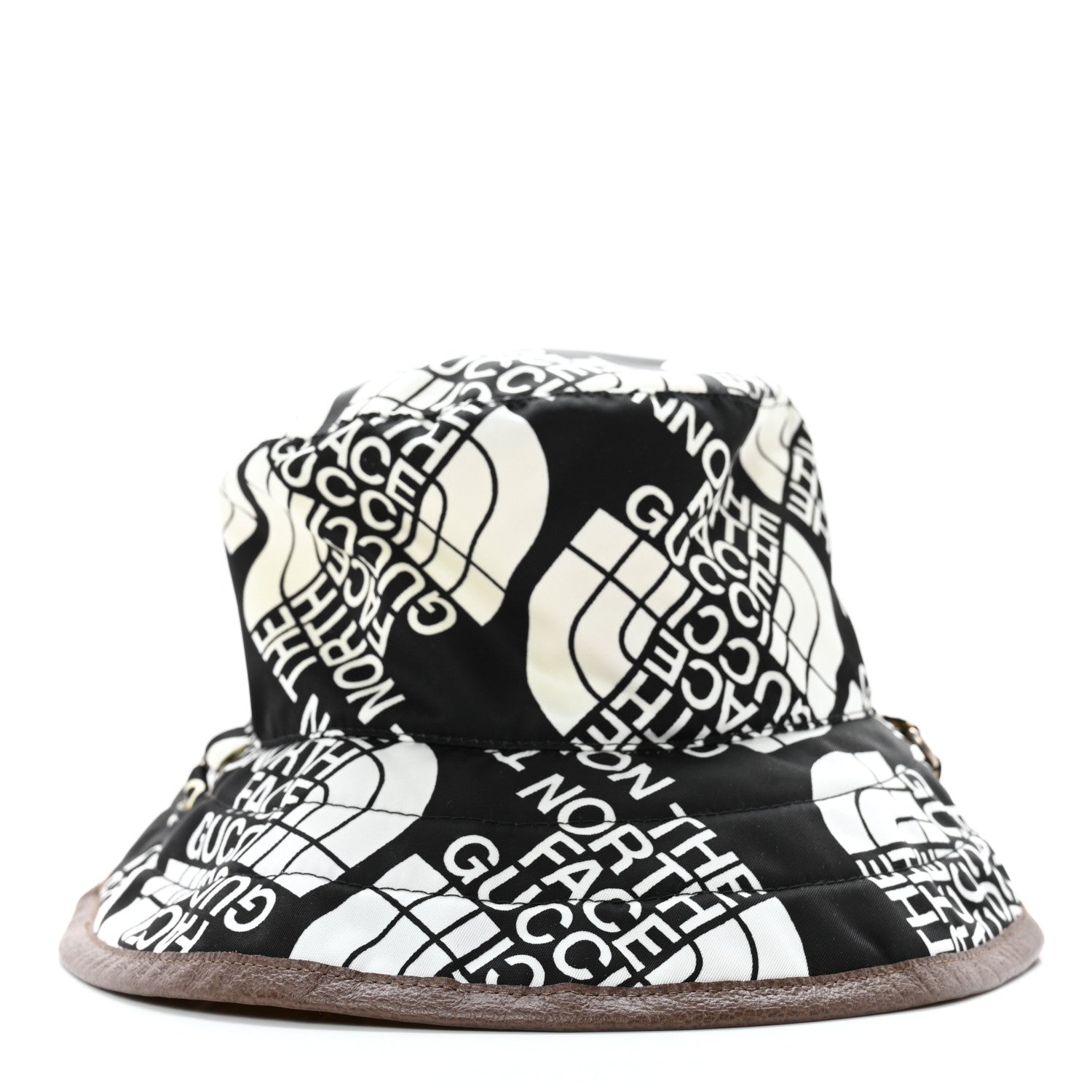 Gucci X THE NORTH FACE Nylon Reversible Self-Tie Bucket Hat XXS Black Yellow 4 of 14
