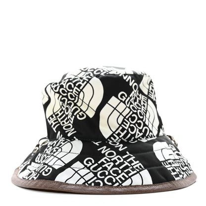 Gucci X THE NORTH FACE Nylon Reversible Self-Tie Bucket Hat XXS Black Yellow 4 of 14